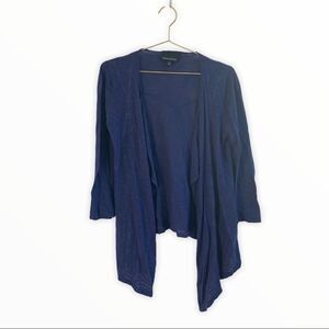 Cynthia Rowley Blue Drape Front Cardigan Sweater